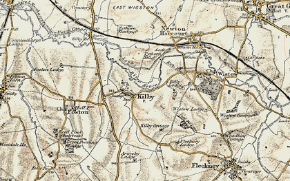 Old map of Kilby in 1901-1903