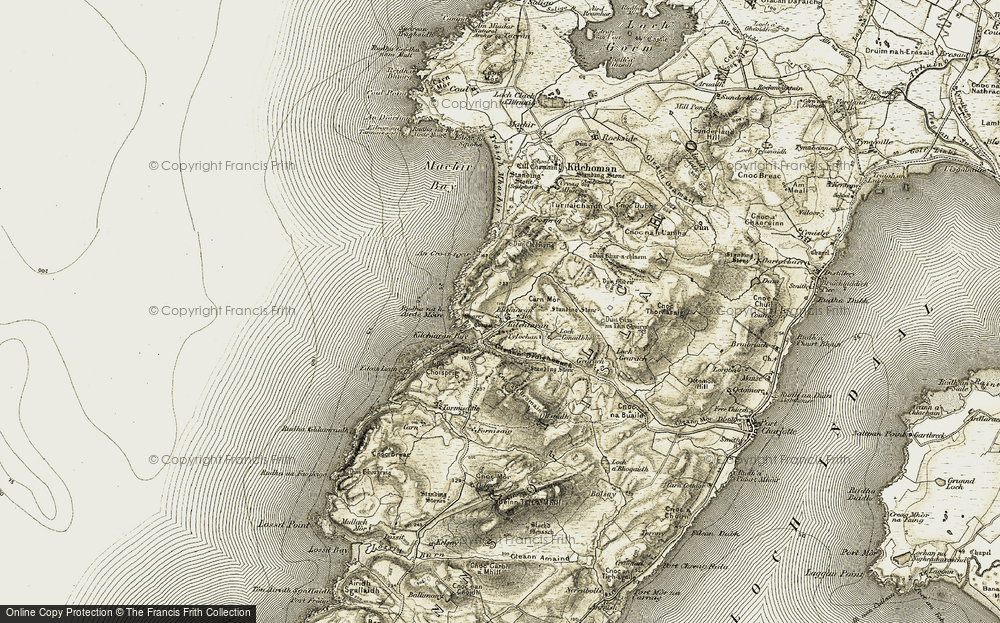 Old Map of Historic Map covering An Crois-sgeir in 1906