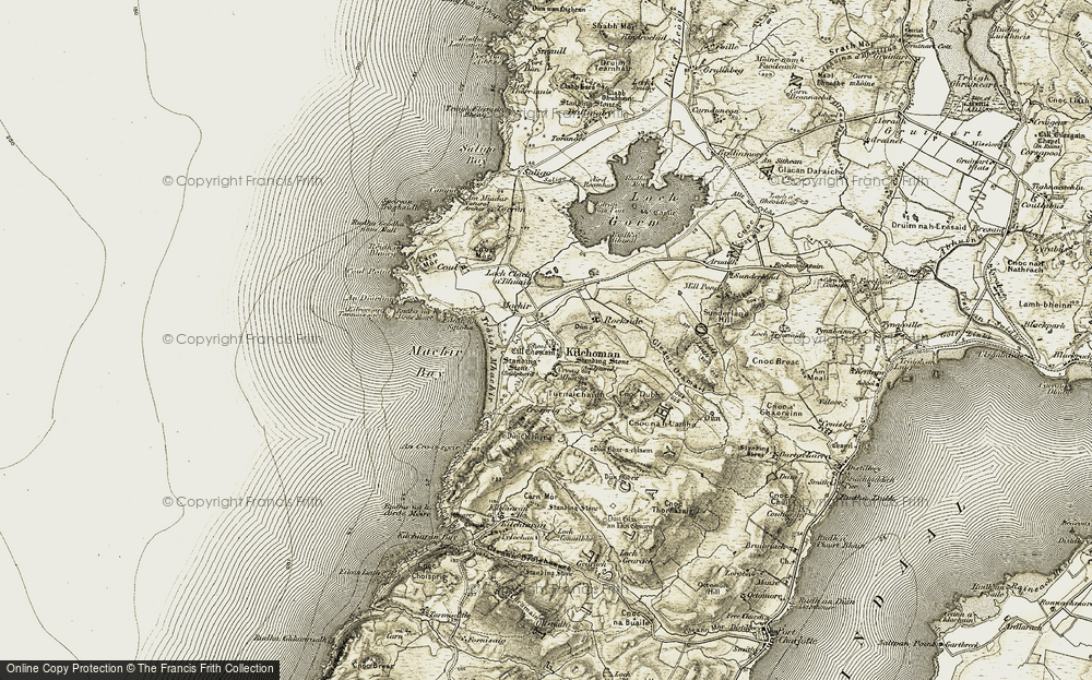 Old Map of Historic Map covering Am Miadar in 1906