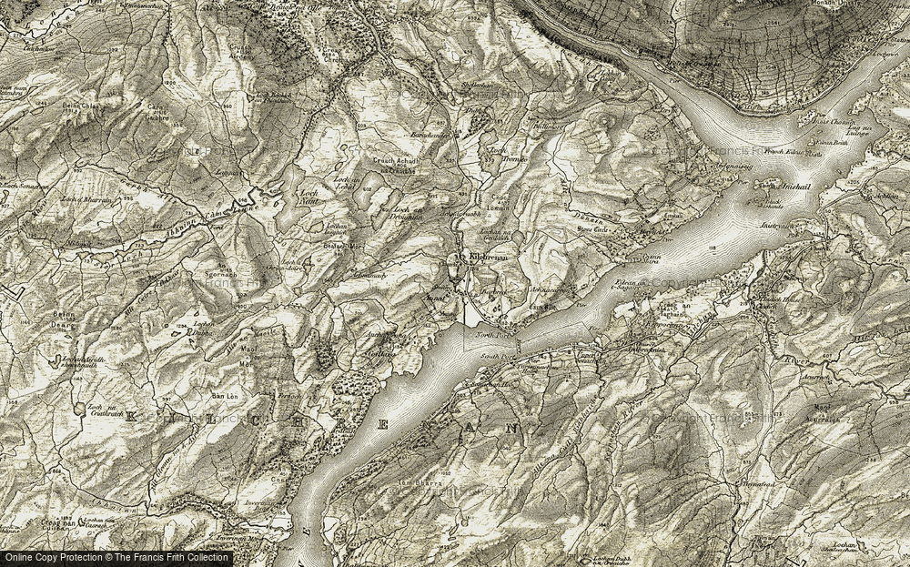 Old Map of Kilchrenan, 1906-1907 in 1906-1907