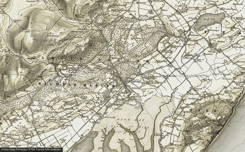 Old Map of Kildary, 1911-1912 in 1911-1912