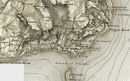 Old map of Ballymeanochglen in 1905-1906