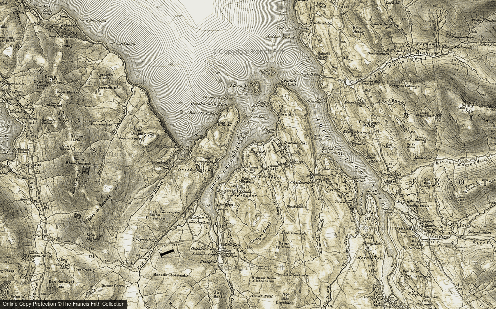 Old Map of Kildonan, 1908-1909 in 1908-1909