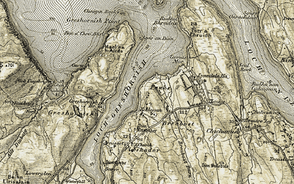 Old map of Kildonan in 1908-1909