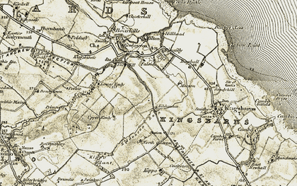 Old map of Kilduncan in 1906-1908