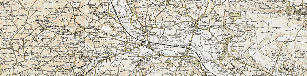 Old map of Eastburn in 1903-1904