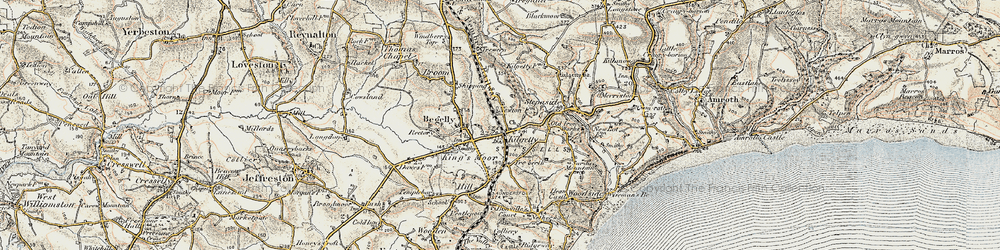 Old map of Kilgetty in 1901