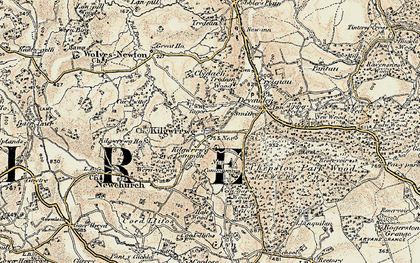 Old map of Kilgwrrwg Common in 1899-1900