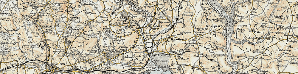 Old map of Kilhallon in 1900