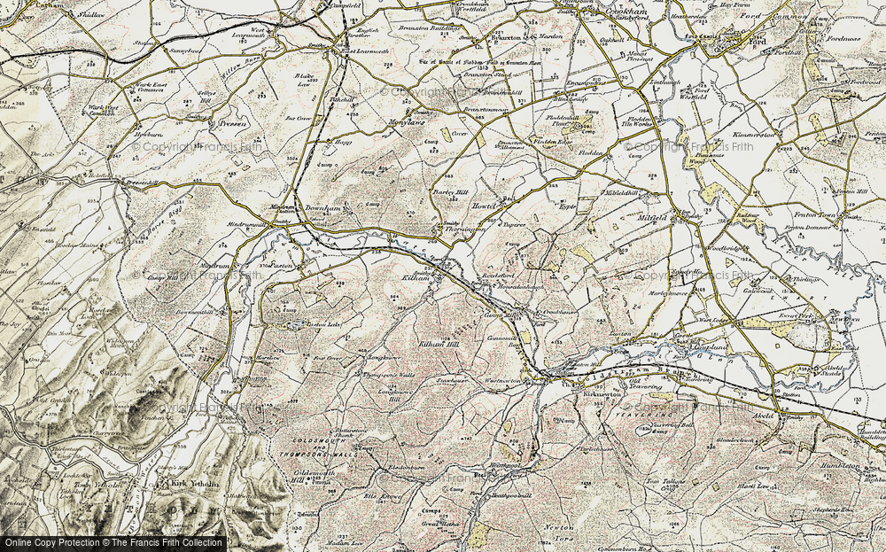 Old Map of Historic Map covering White Hill in 1901-1904