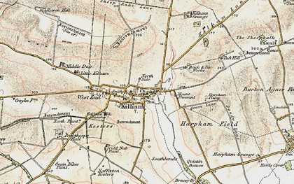 Old map of Kilham in 1903-1904