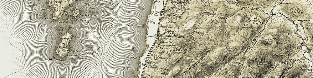 Old map of Beacharr in 1905
