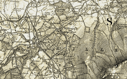 Old map of Killearn in 1904-1907