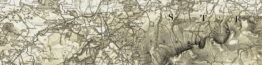 Old map of Auchenibert in 1904-1907