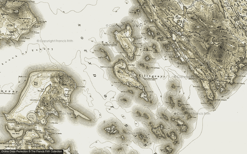 Old Map of Killegray, 1908-1911 in 1908-1911