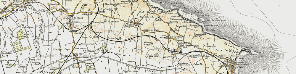 Old map of Killerby in 1903-1904
