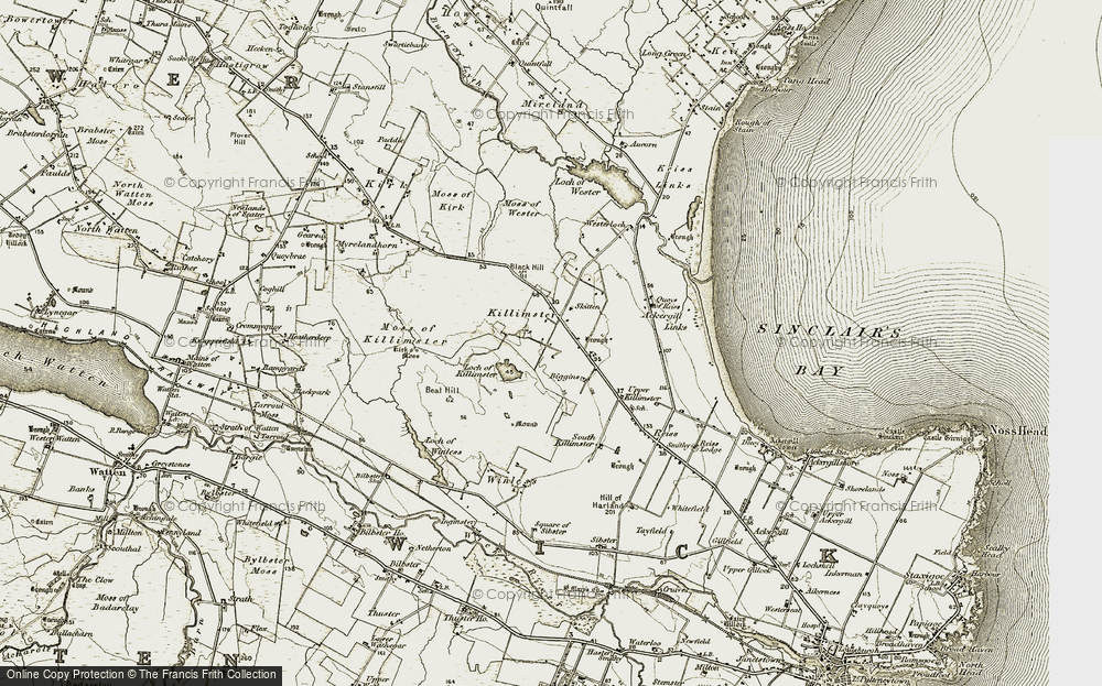 Old Map of Killimster, 1911-1912 in 1911-1912