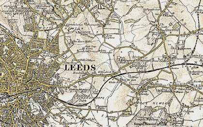 Old map of Killingbeck in 1903-1904
