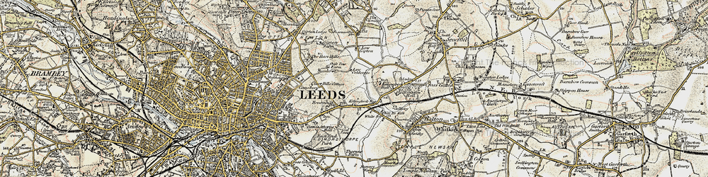 Old map of Killingbeck in 1903-1904