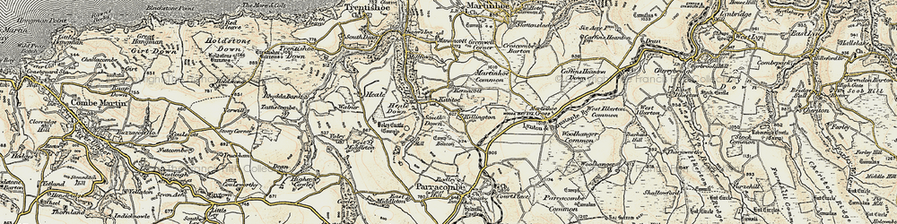 Old map of Killington in 1900