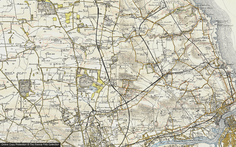 Old Map of Killingworth, 1901-1903 in 1901-1903