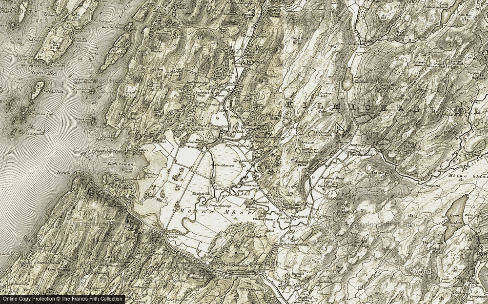 Old Map of Historic Map covering Anaskeog in 1906-1907