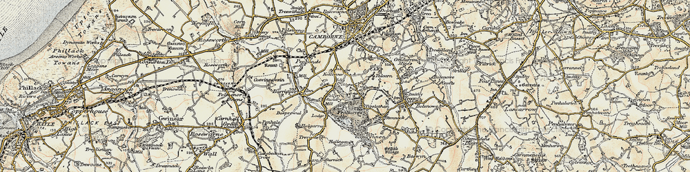 Old map of Killivose in 1900