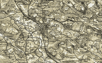 Old map of Lawfield Dam in 1905-1906