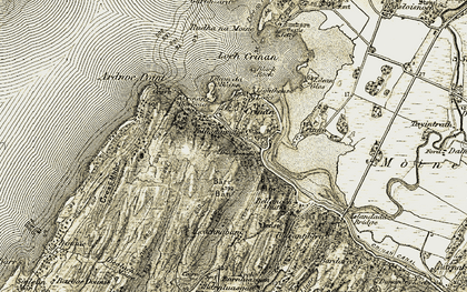 Old map of Kilmahumaig in 1906-1907