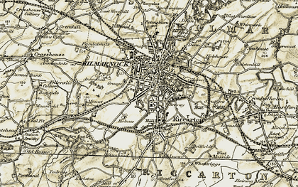 Old map of Kilmarnock in 1905-1906