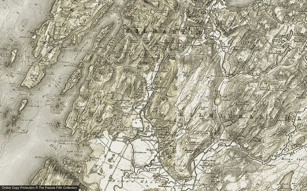 Old Map of Kilmartin, 1906-1907 in 1906-1907