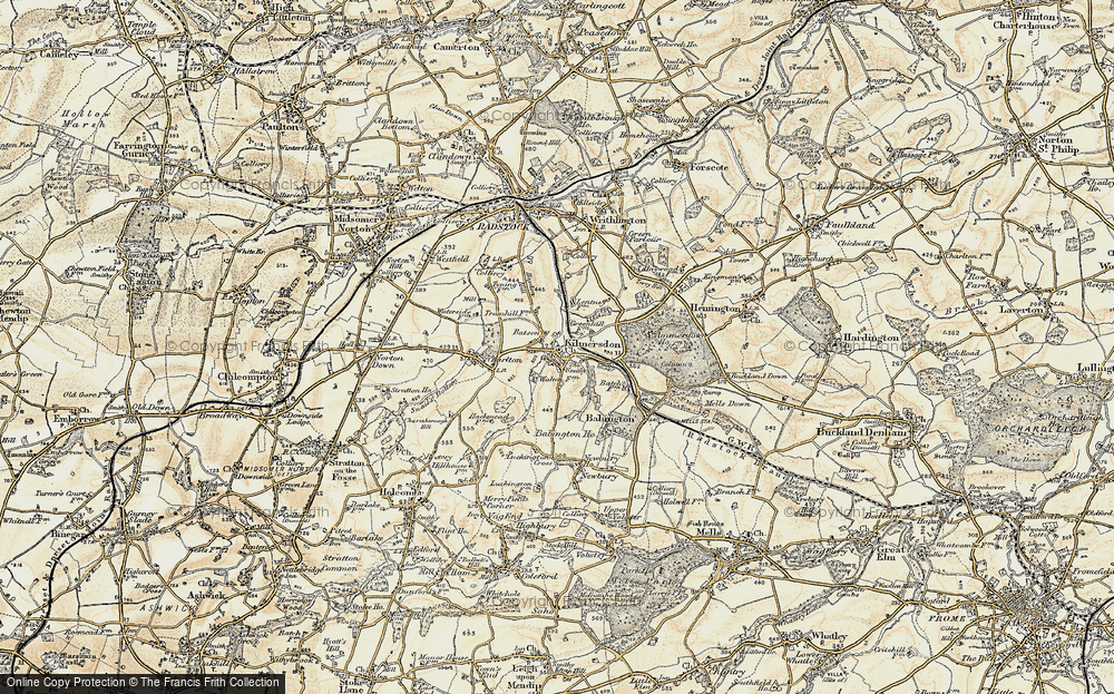 Old Map of Historic Map covering Babington Ho in 1899