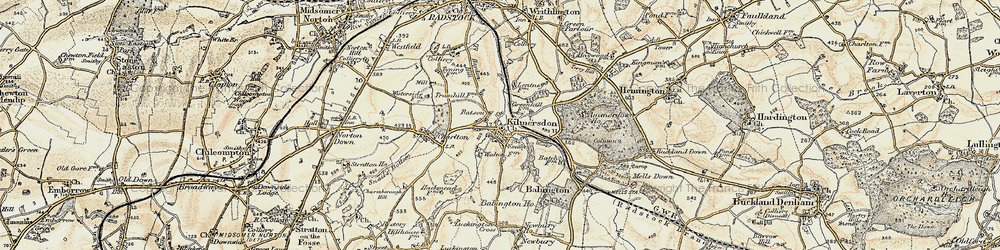 Old map of Babington Ho in 1899