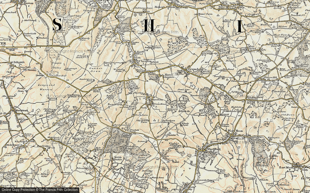 Old Map of Kilmeston, 1897-1900 in 1897-1900