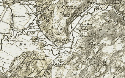 Old map of Kilmichael Glassary in 1906-1907