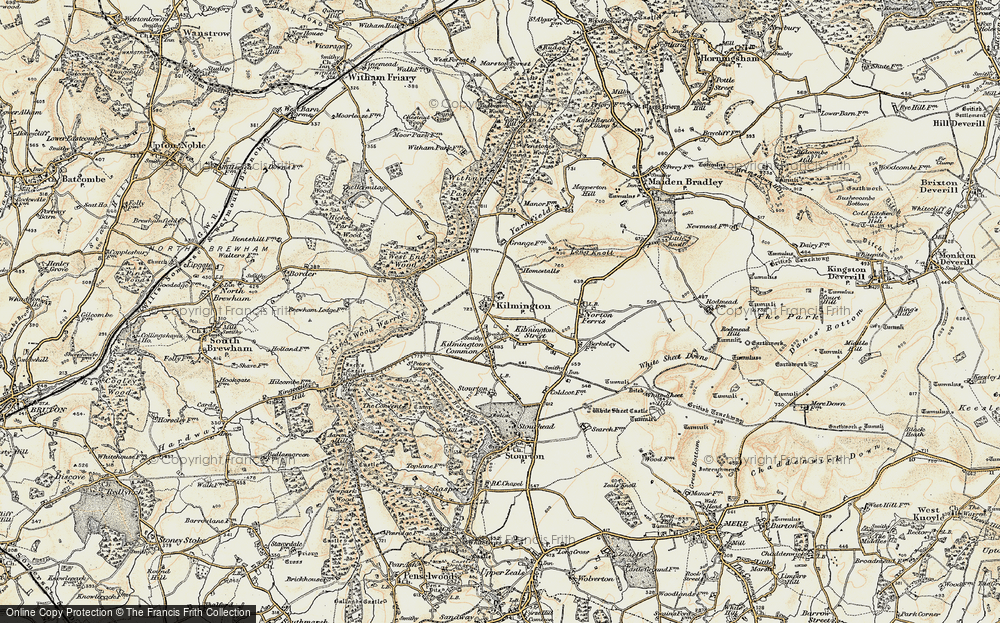 Old Map of Historic Map covering Yarnfield Gate in 1897-1899