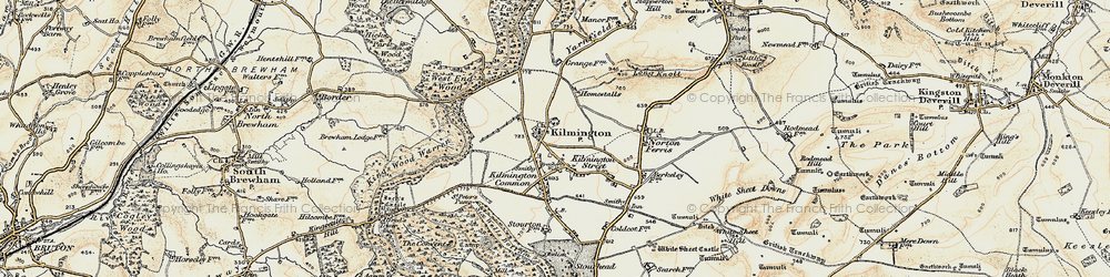 Old map of Kilmington in 1897-1899