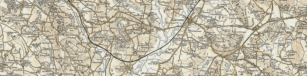 Old map of Kilmington in 1898-1900