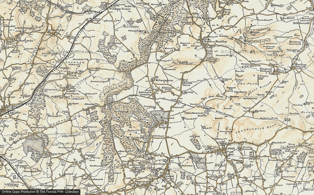 Old Map of Kilmington Common, 1897-1899 in 1897-1899