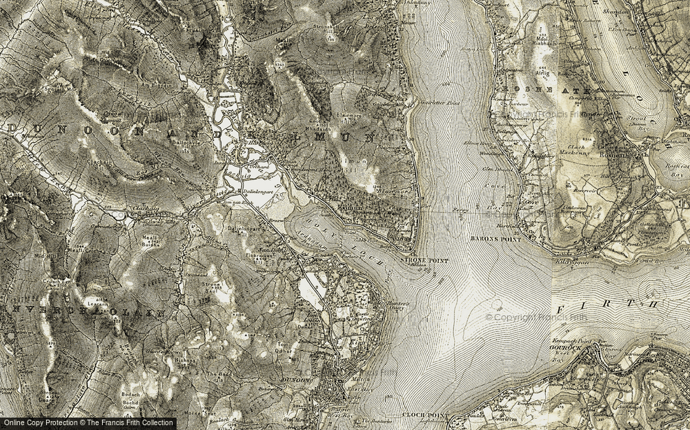 Old Map of Kilmun, 1905-1907 in 1905-1907