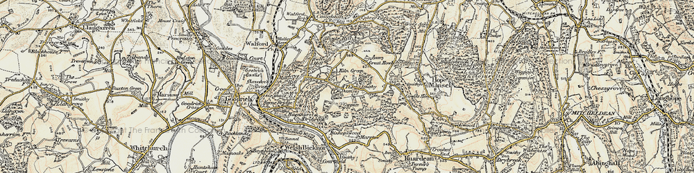 Old map of Kiln Green in 1899-1900