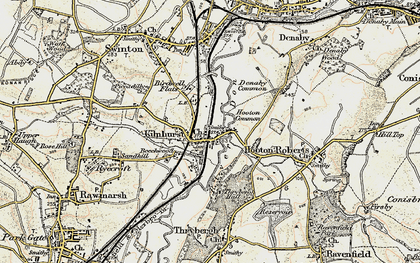 Old map of Thybergh Country Park in 1903