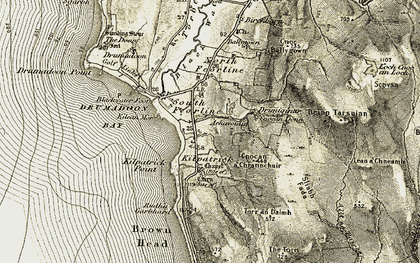 Old map of Brown Head in 1905-1906