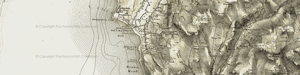 Old map of Brown Head in 1905-1906