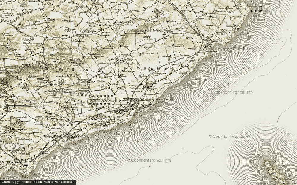 Old Map of Kilrenny, 1903-1908 in 1903-1908