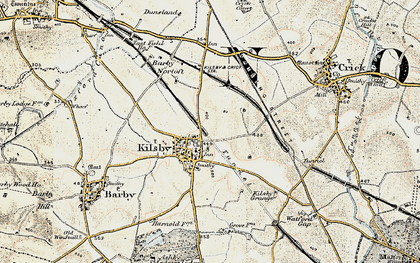 Old map of Kilsby in 1901