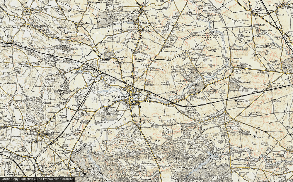 Old Map of Historic Map covering Black Hill Clump in 1902-1903