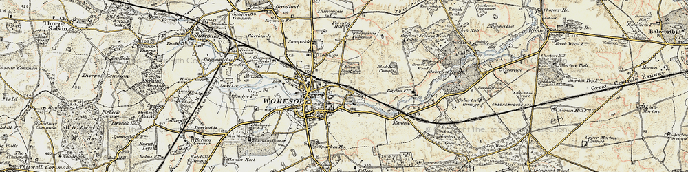 Old map of Black Hill Clump in 1902-1903