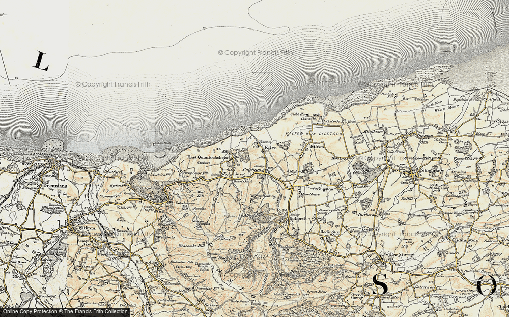 Old Map of Kilve, 1898-1900 in 1898-1900