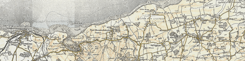 Old map of Kilve in 1898-1900